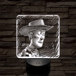 Cowboy mesefigura 7 színű valósághű 3D led lámpa