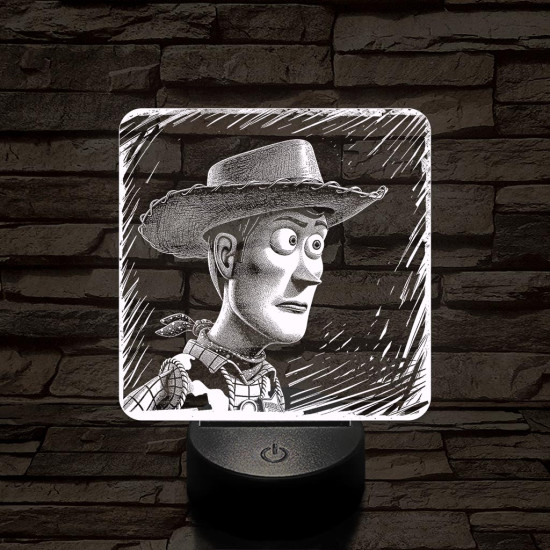 Cowboy mesefigura 7 színű valósághű 3D led lámpa