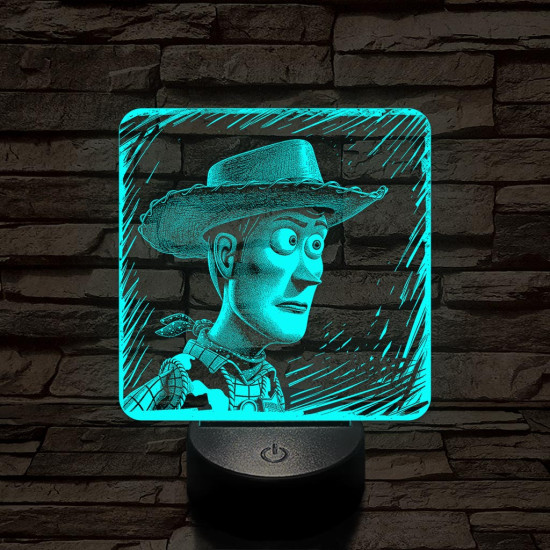 Cowboy mesefigura 7 színű valósághű 3D led lámpa