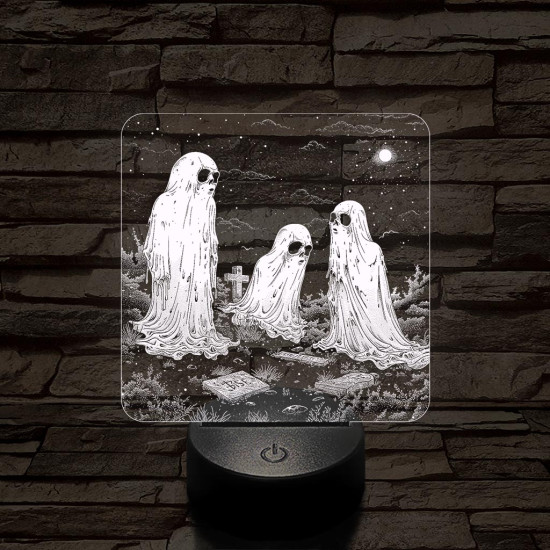 Szellemek Tanyája 7 színű valósághű 3D led lámpa