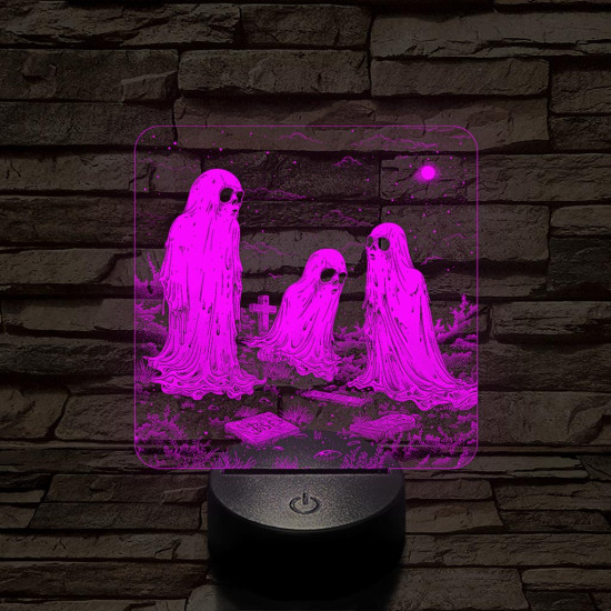 Szellemek Tanyája 7 színű valósághű 3D led lámpa