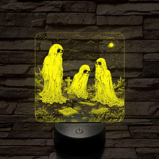 Szellemek Tanyája 7 színű valósághű 3D led lámpa