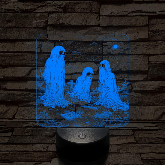 Szellemek Tanyája 7 színű valósághű 3D led lámpa