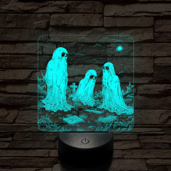 Szellemek Tanyája 7 színű valósághű 3D led lámpa