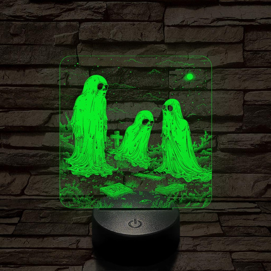 Szellemek Tanyája 7 színű valósághű 3D led lámpa