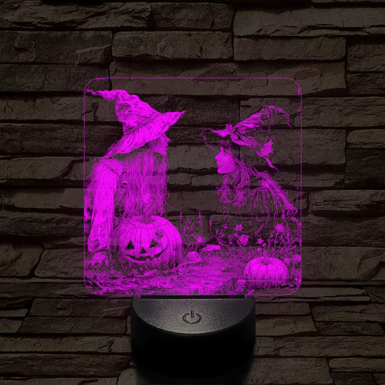 Kis boszik találkozója 7 színű valósághű 3D led lámpa