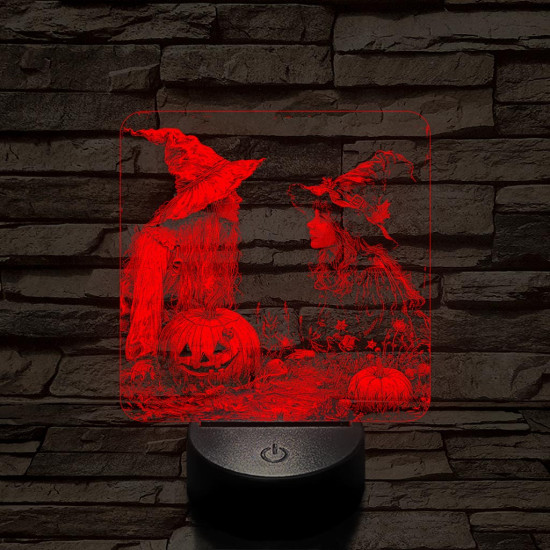 Kis boszik találkozója 7 színű valósághű 3D led lámpa