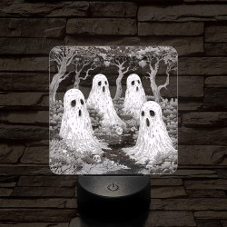 Az erdő szellemei 7 színű valósághű 3D led lámpa