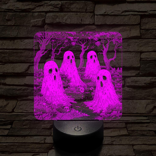 Az erdő szellemei 7 színű valósághű 3D led lámpa