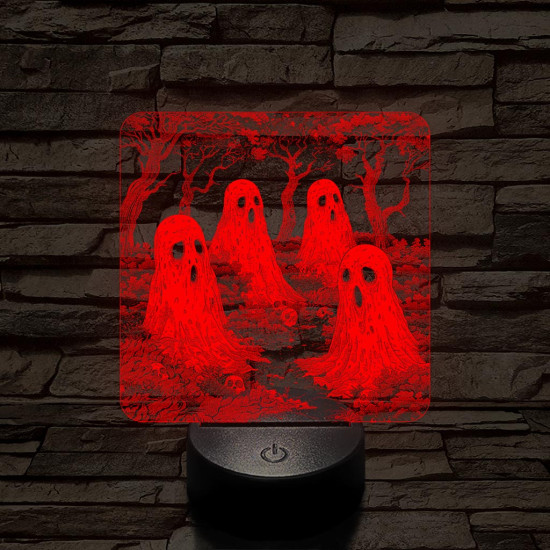 Az erdő szellemei 7 színű valósághű 3D led lámpa