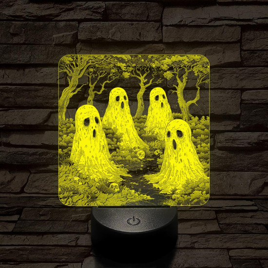 Az erdő szellemei 7 színű valósághű 3D led lámpa