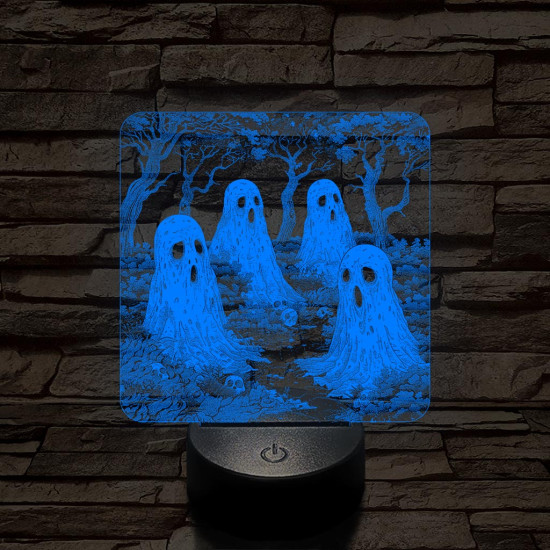 Az erdő szellemei 7 színű valósághű 3D led lámpa