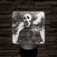 Helloween-i sikoly 7 színű valósághű 3D led lámpa