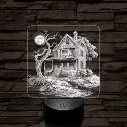 Kísértet rom 7 színű valósághű 3D led lámpa