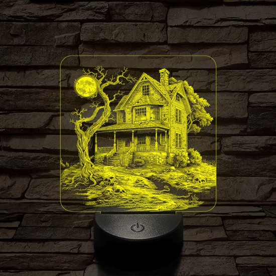 Kísértet rom 7 színű valósághű 3D led lámpa