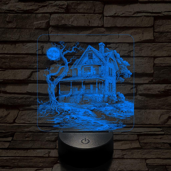 Kísértet rom 7 színű valósághű 3D led lámpa