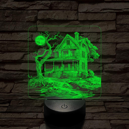 Kísértet rom 7 színű valósághű 3D led lámpa