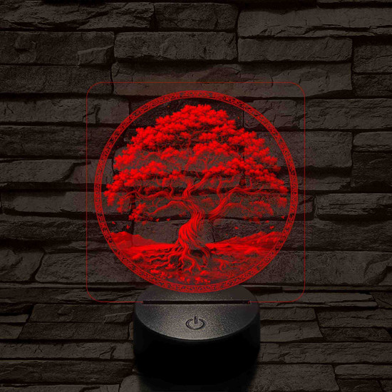 Az élet fája 7 színű valósághű 3D led lámpa