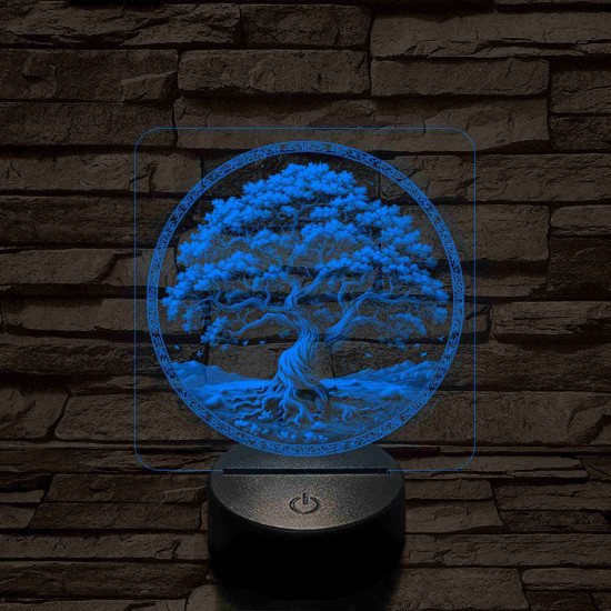 Az élet fája 7 színű valósághű 3D led lámpa
