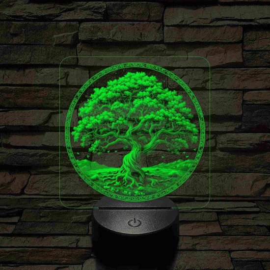 Az élet fája 7 színű valósághű 3D led lámpa