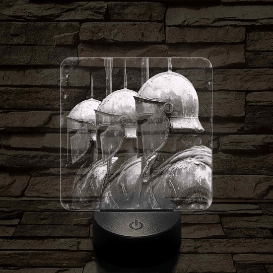 Páncélok 7 színű, valósághűen gravírozott 3D led lámpa