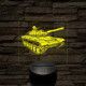 Tank T-72 7 színű, valósághűen gravírozott 3D led lámpa