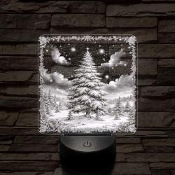Az erdő karácsonyfája 7 színű valósághű 3D led lámpa