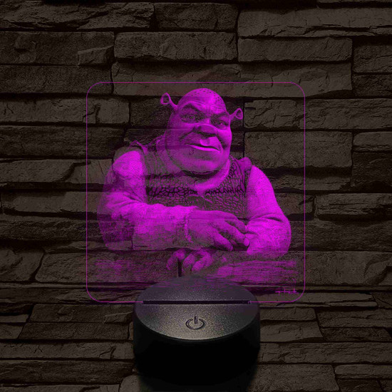  Az ogre 7 színű részletgazdag 3D led lámpa