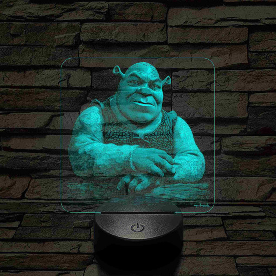  Az ogre 7 színű részletgazdag 3D led lámpa