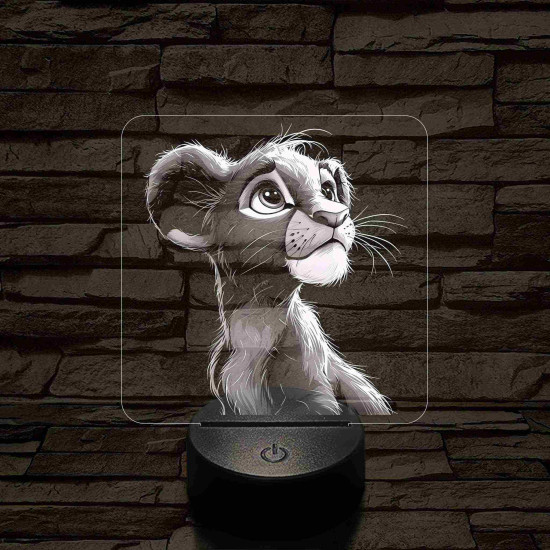  Szimba 7 színű részletgazdag 3D led lámpa