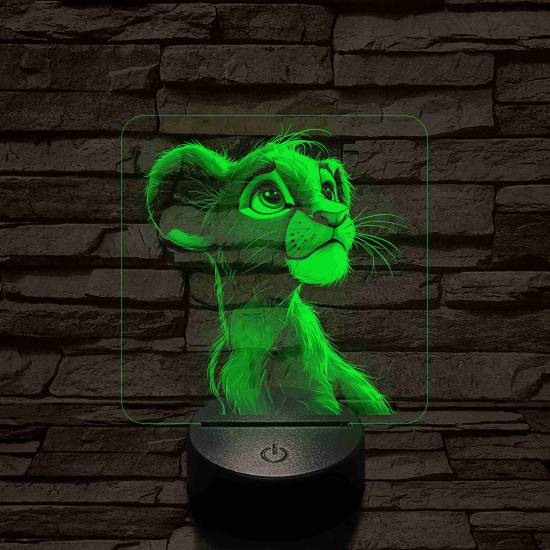  Szimba 7 színű részletgazdag 3D led lámpa