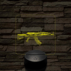 AK-12 7 színű valósághű 3D led lámpa