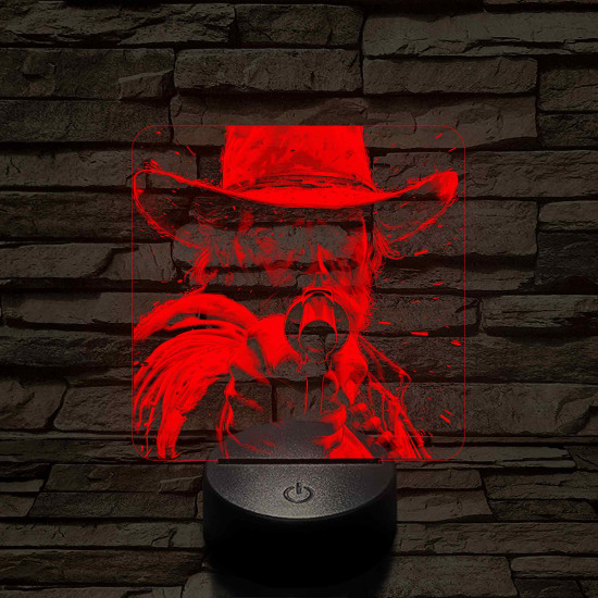 Cowboy az arcodba lő 7 színű valósághű 3D led lámpa