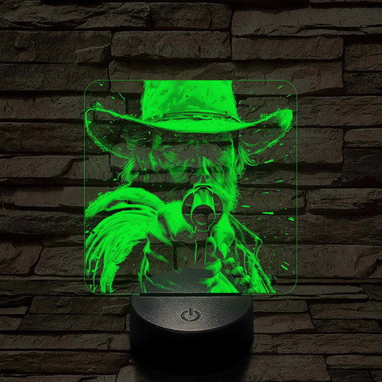 Cowboy az arcodba lő 7 színű valósághű 3D led lámpa