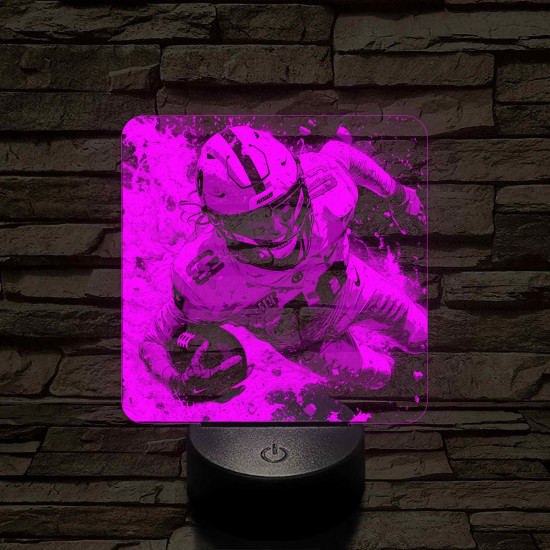 Rugby-s 7 színű valósághű 3D led lámpa