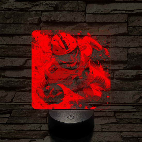 Rugby-s 7 színű valósághű 3D led lámpa