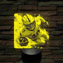 Rugby-s 7 színű valósághű 3D led lámpa