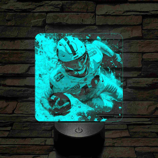 Rugby-s 7 színű valósághű 3D led lámpa