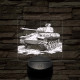 Tank T-34 7 színű, valósághűen gravírozott 3D led lámpa