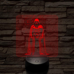 Vader Nagyúr 7 színű valósághű 3D led lámpa