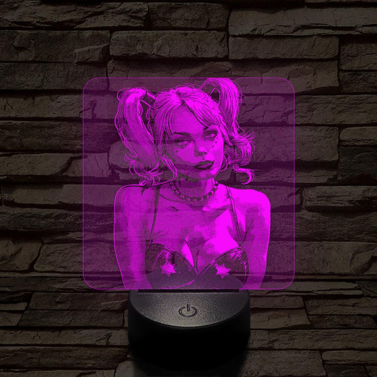 Harley 7 színű valósághű 3D led lámpa