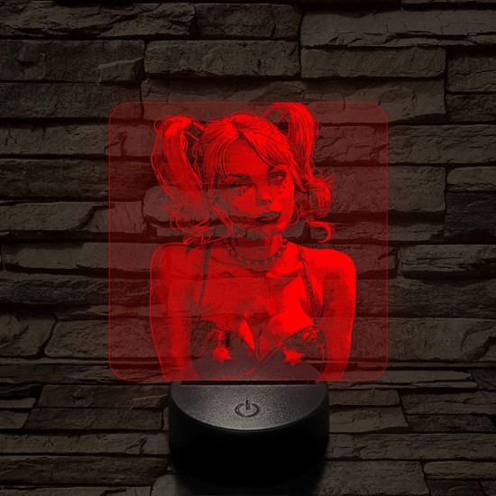 Harley 7 színű valósághű 3D led lámpa