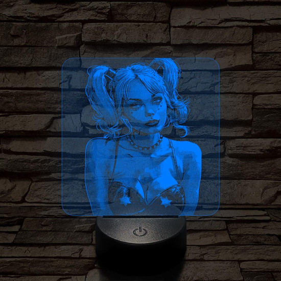 Harley 7 színű valósághű 3D led lámpa