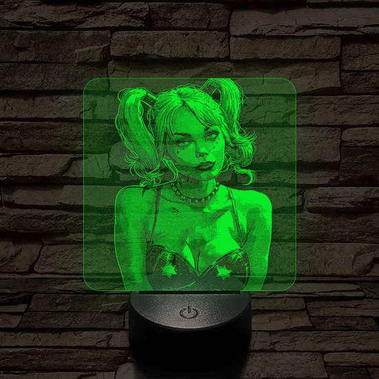 Harley 7 színű valósághű 3D led lámpa