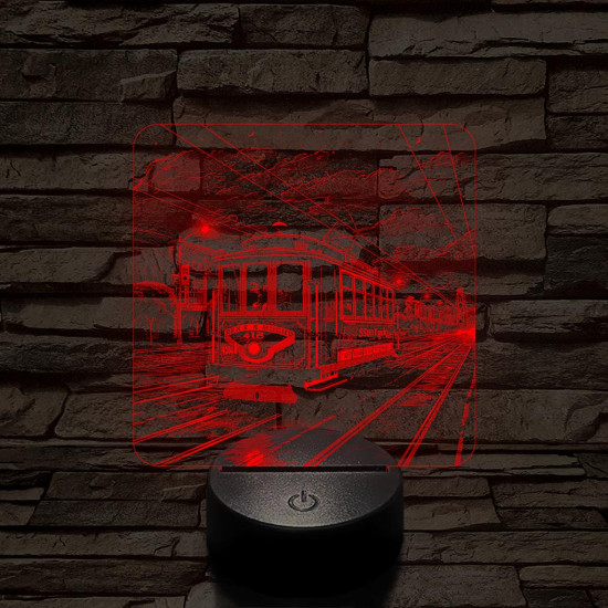 California-i villamos 7 színű, valósághűen gravírozott 3D led lámpa
