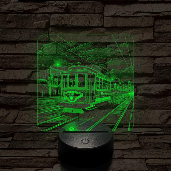 California-i villamos 7 színű, valósághűen gravírozott 3D led lámpa