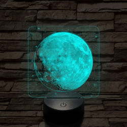 A Hold teljes pompájában 7 színű valósághű 3D led lámpa