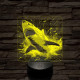 Támadó cápa 7 színű valósághű 3D led lámpa