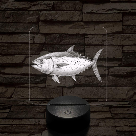 Tonhal 7 színű valósághű 3D led lámpa