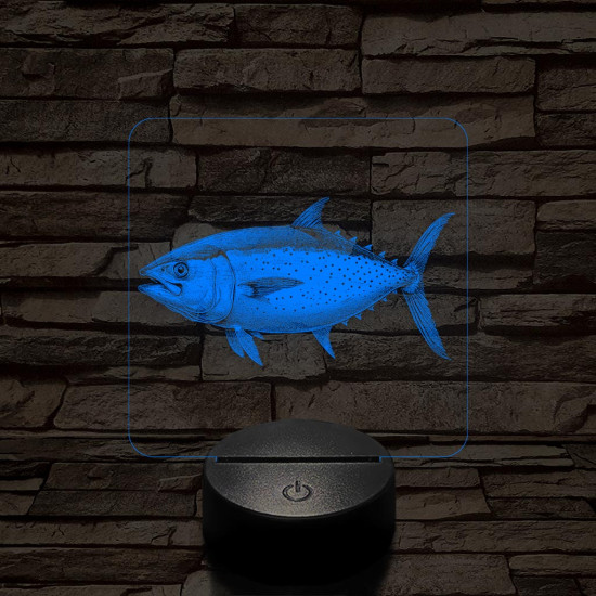 Tonhal 7 színű valósághű 3D led lámpa